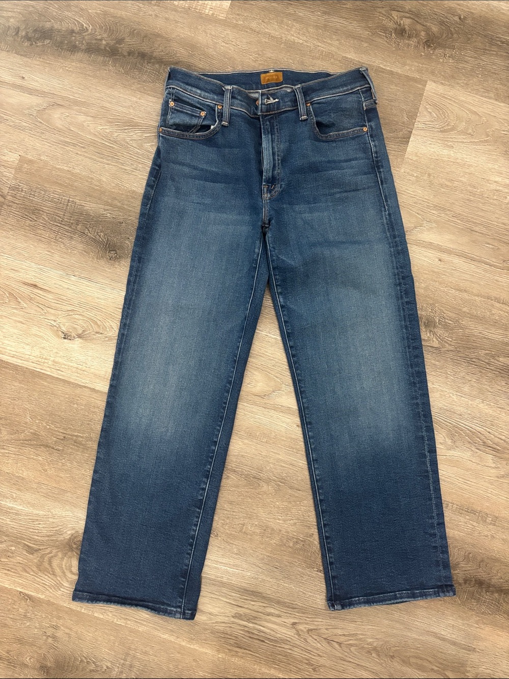 MOTHER jeans the mid rise rambler zip ankle in coastal colors size 27